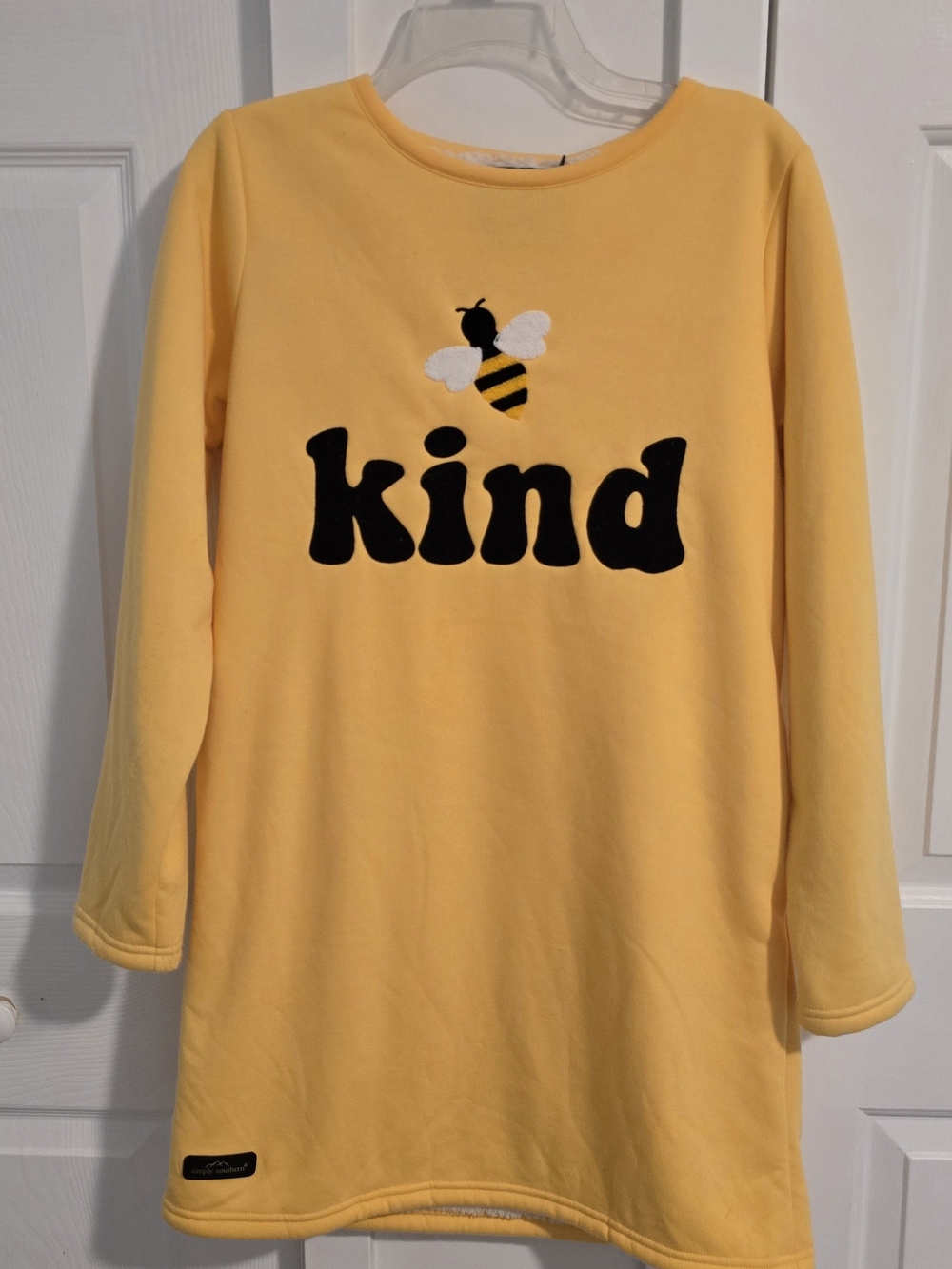 Kids Long Sleeve Yellow 'Kind' Bee Top